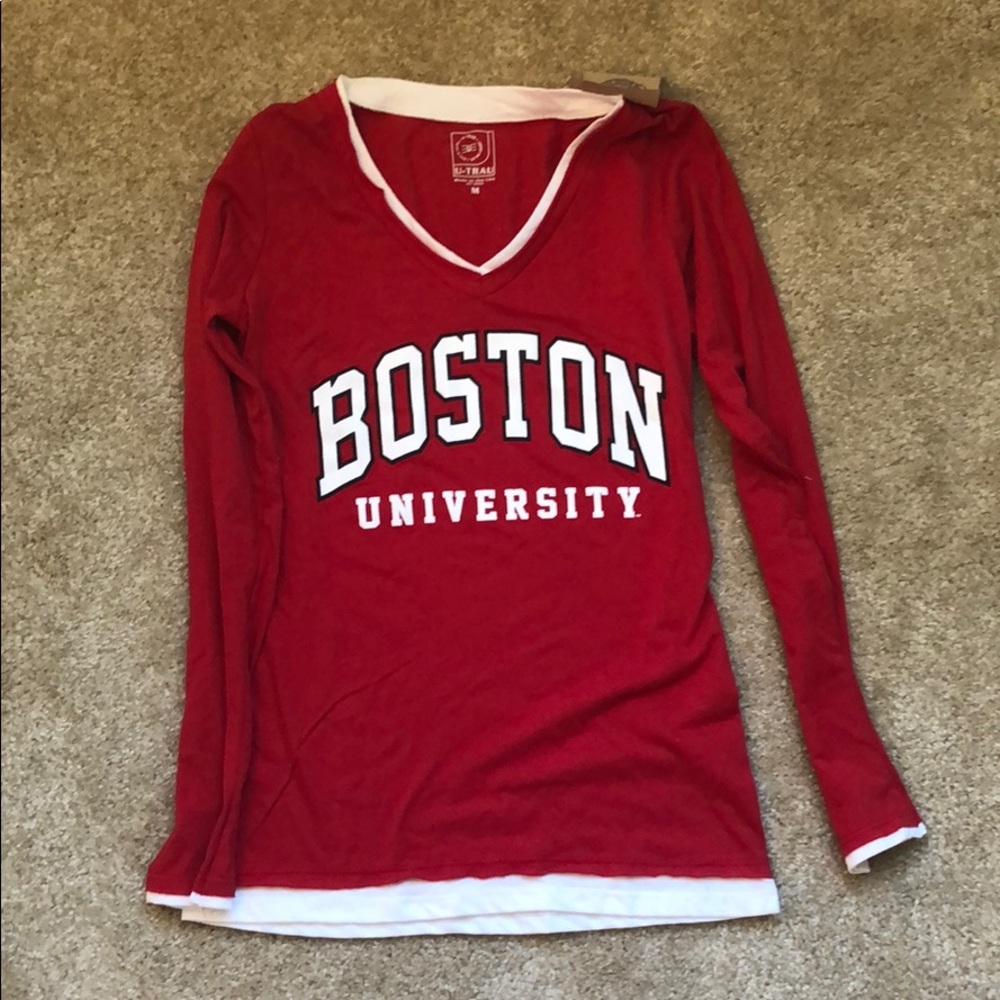 Boston University long sleeve v neck